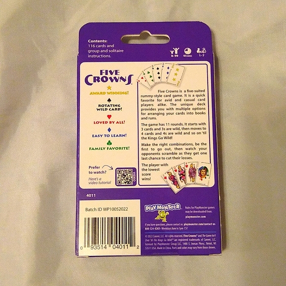 NWT Five Crowns Rummy-Style Card Game - Picture 2 of 6